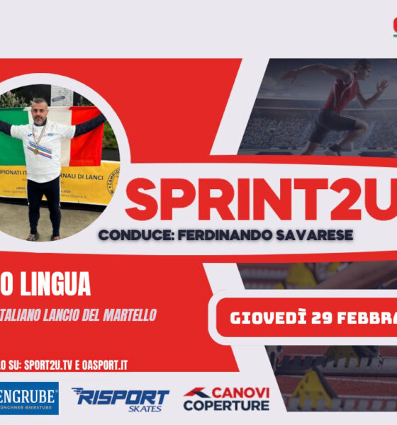 Marco Lingua: campione italiano lancio del martello, a Sprint2u 29.02.2024