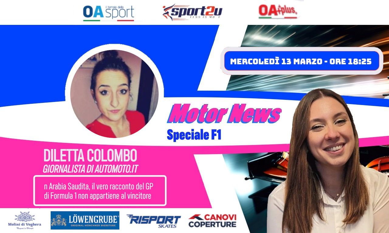 Diletta Colombo, giornalista di Automoto.it, a Motor News Speciale Formula Uno 13.03.24